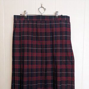 French Toast At The Knee Plaid Pleated Skirt